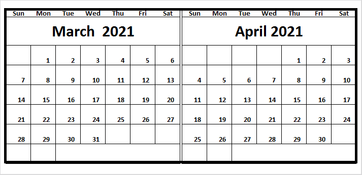 April 2021 Calendar With USA Holidays