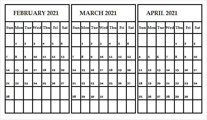 April 2021 Desktop Calendar Template