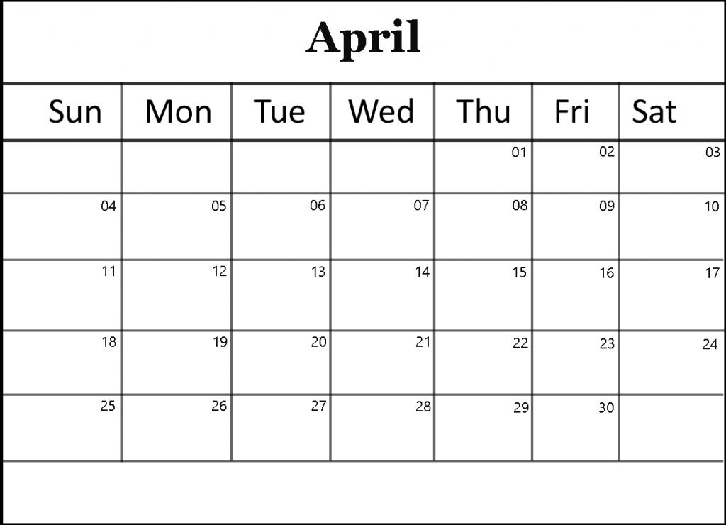 April 2021 Printable Calendar With Holidays