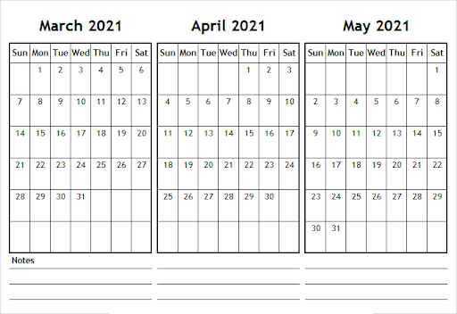 May 2021 Calendar Printable Waterproof