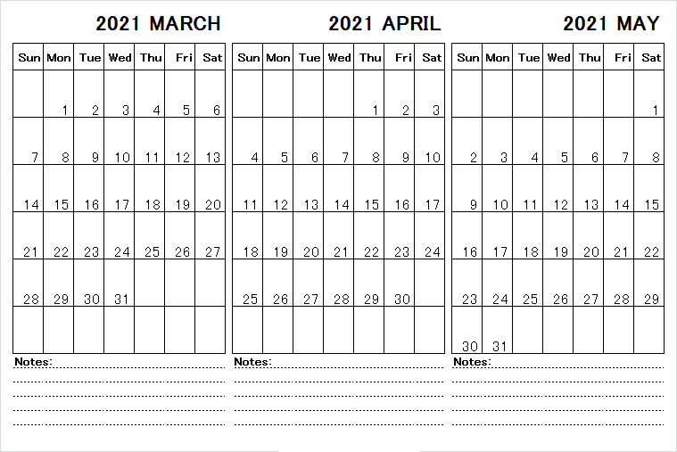 May 2021 Printable Calendar Waterproof