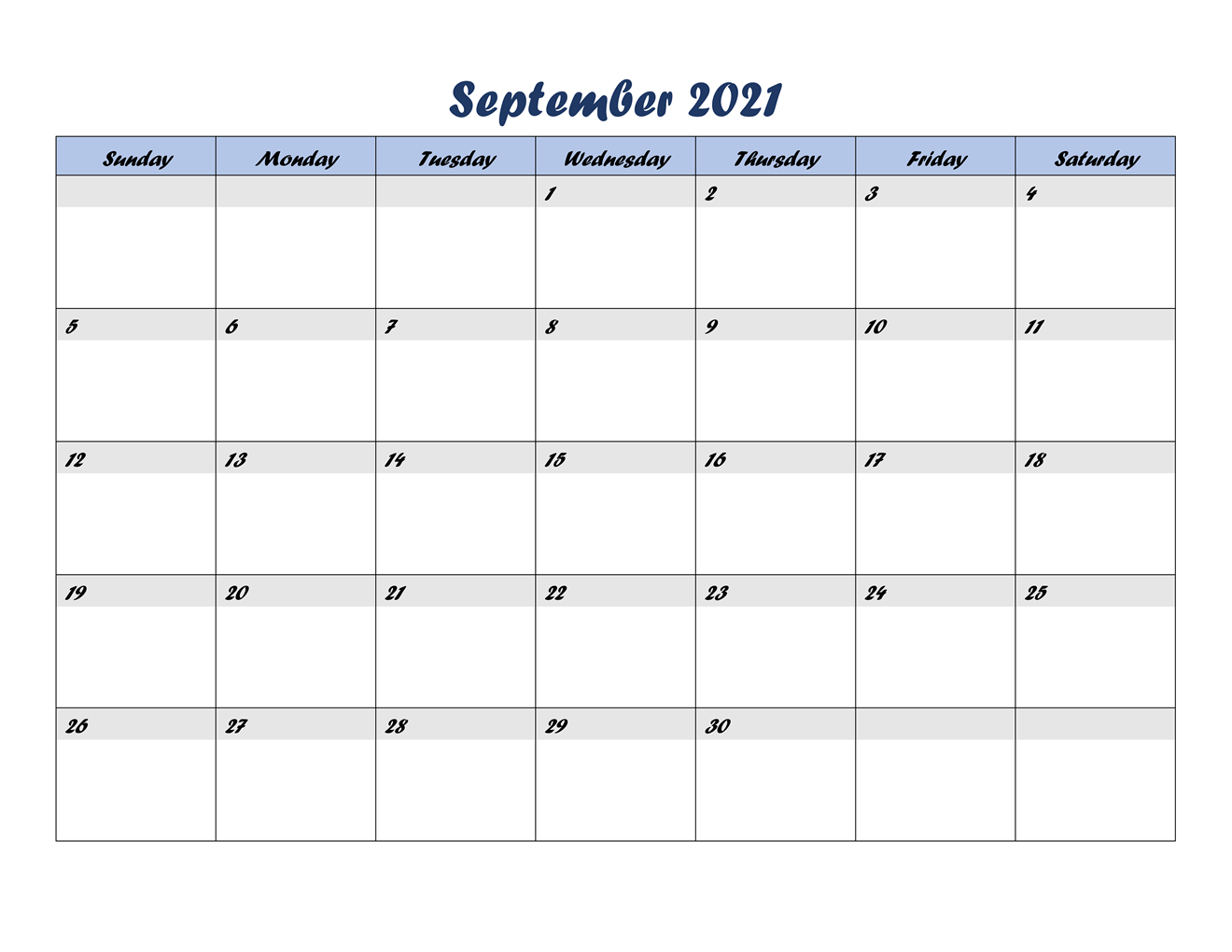 2021 Calendar September With Holidays