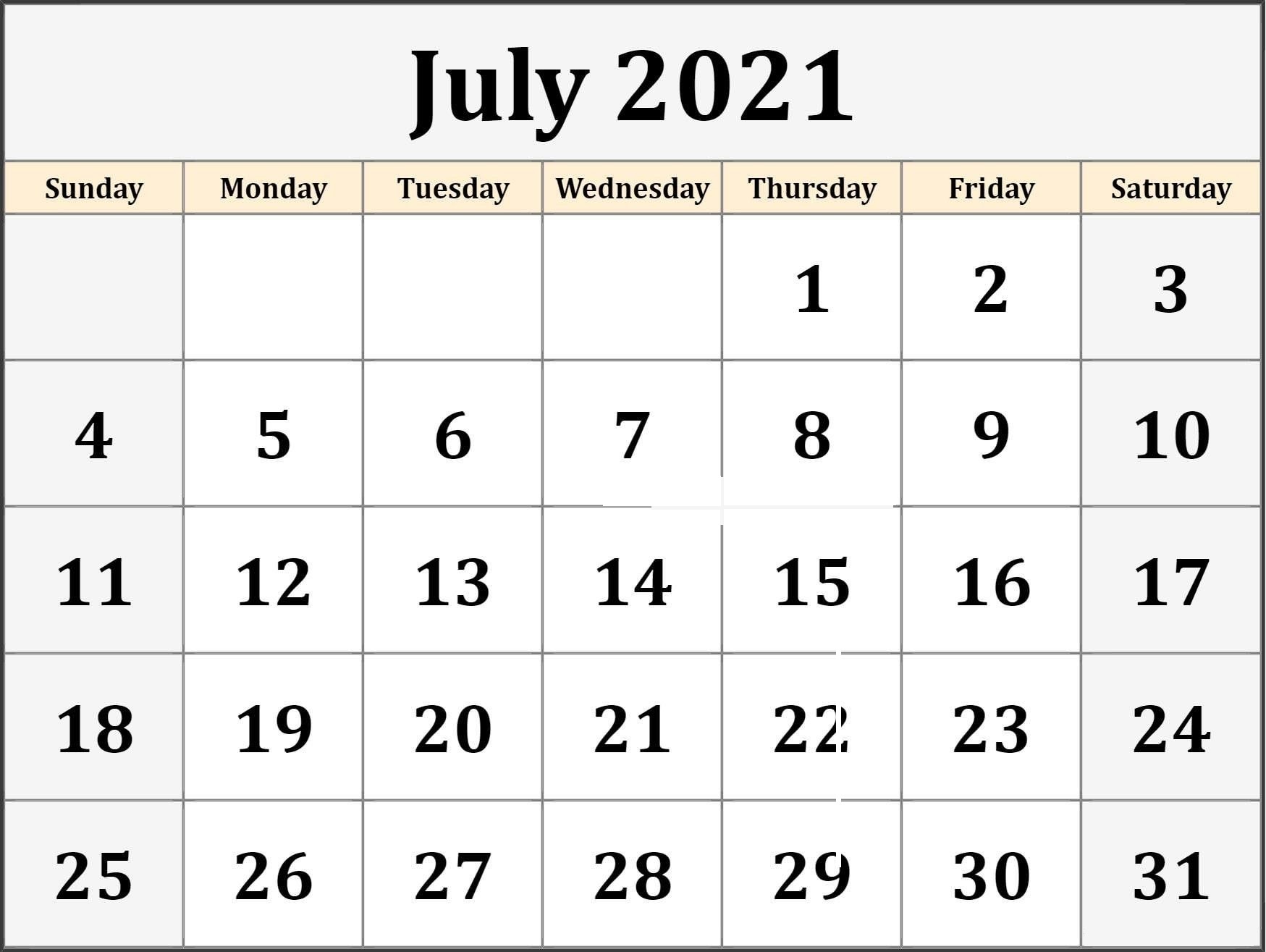 2021 July Calendar Malayalam