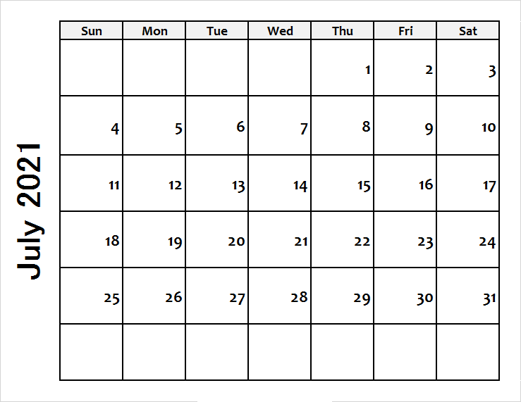 2021 July Calendar Telugu