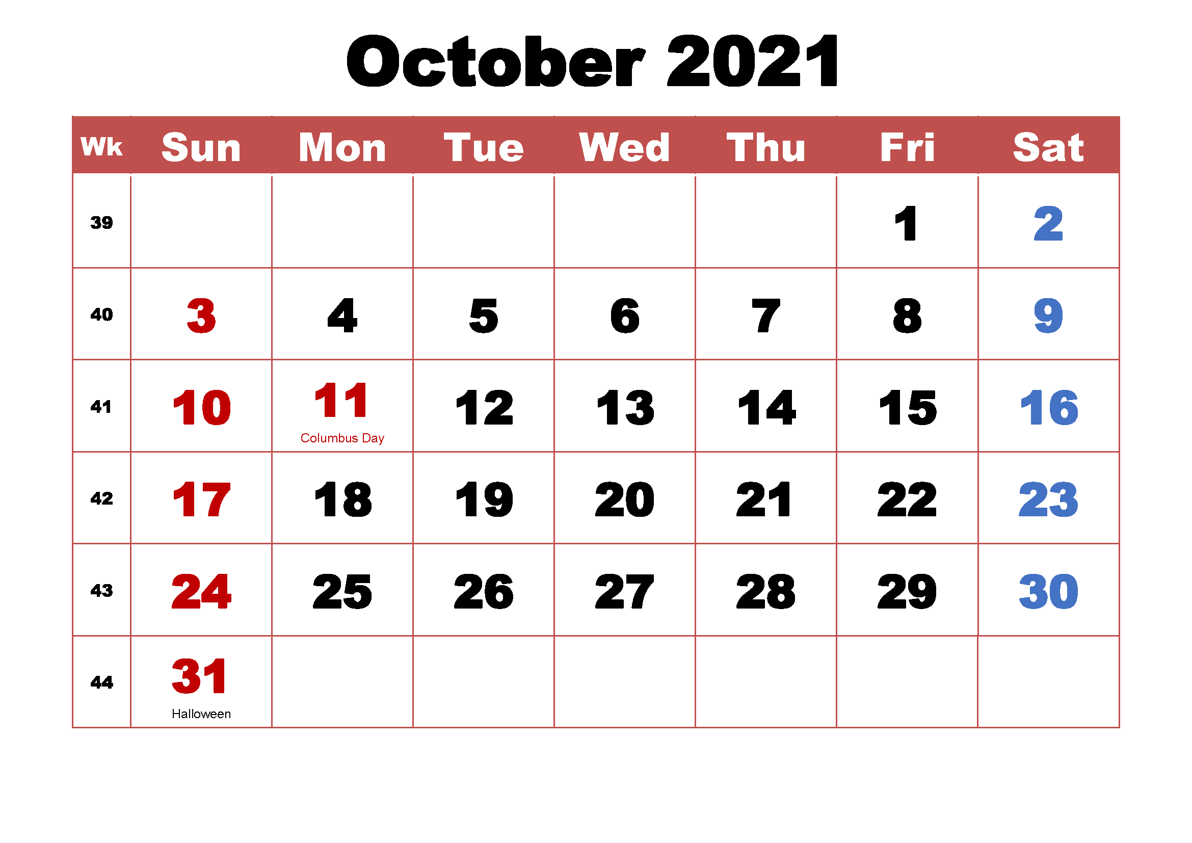 2021 October Calendar Marathi