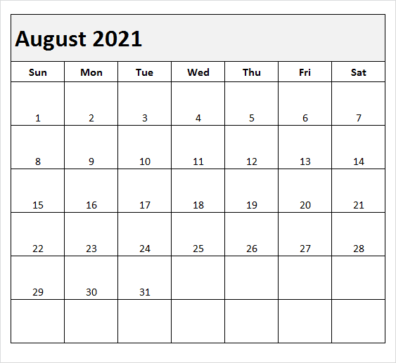 August 2021 Calendar Kalnirnay