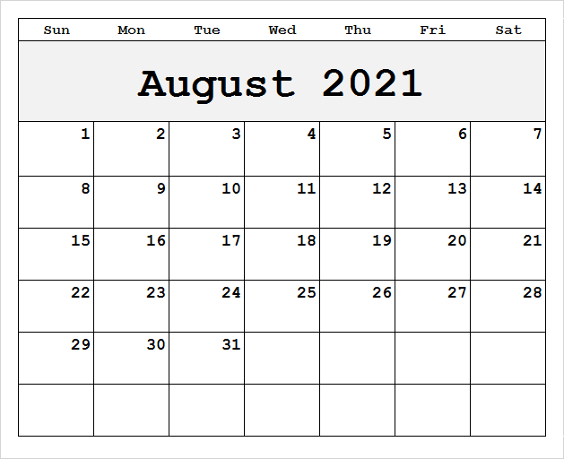 August 2021 Calendar Telugu