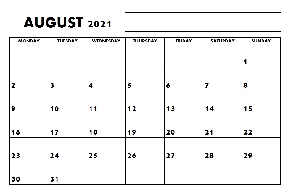 August 2021 Calendar With Holidays Brazil