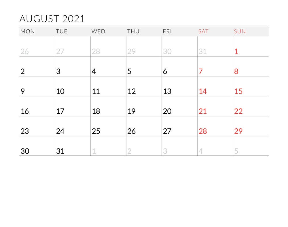 August 2021 Calendar With Holidays Canada