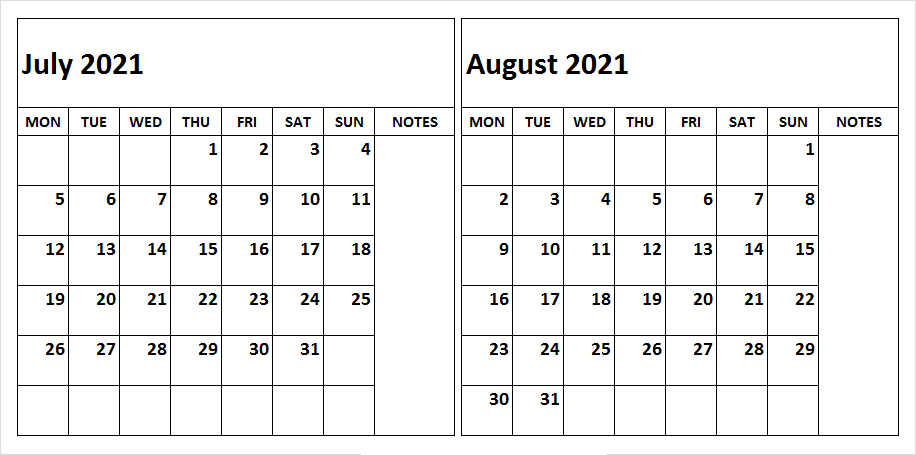 August 2021 Calendar With Holidays Printable
