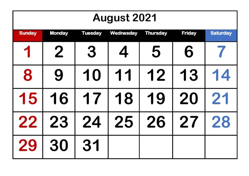 August 2021 Calendar With Holidays United Kingdom