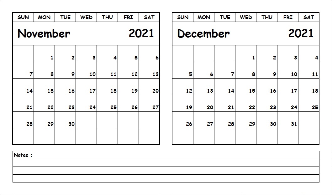 December 2021 Calendar Printable