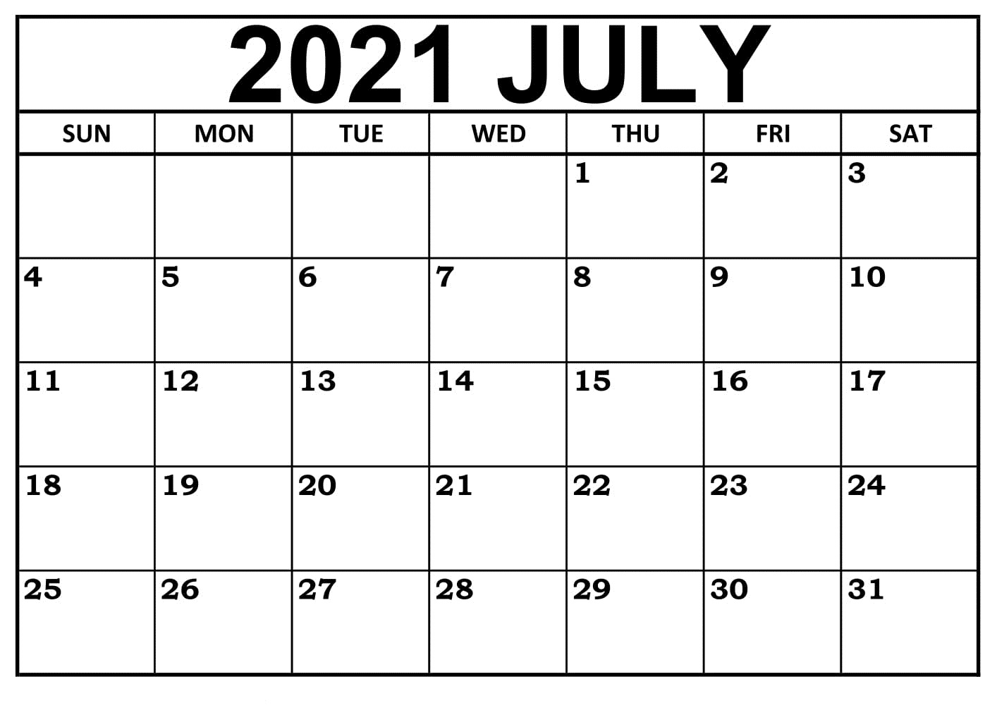 July 2021 Calendar Australia