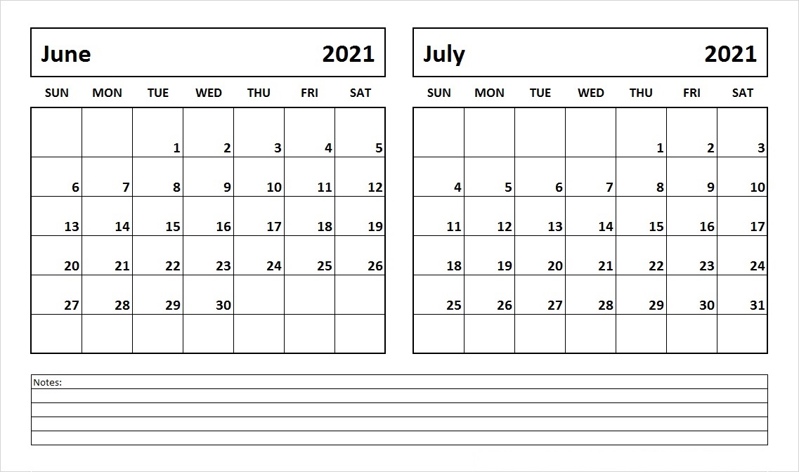 July 2021 Calendar Template With Holidays