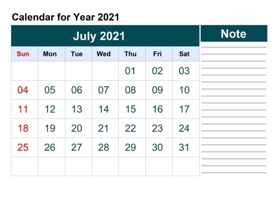 July 2021 Calendar With Holidays Canada