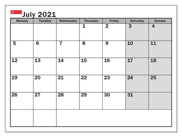 July 2021 Calendar With Holidays India