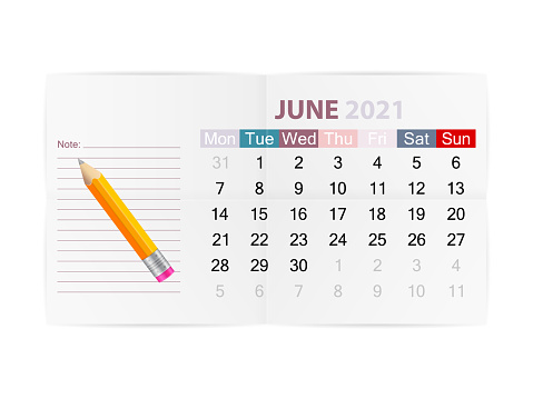 June 2021 Calendar Printable PDF