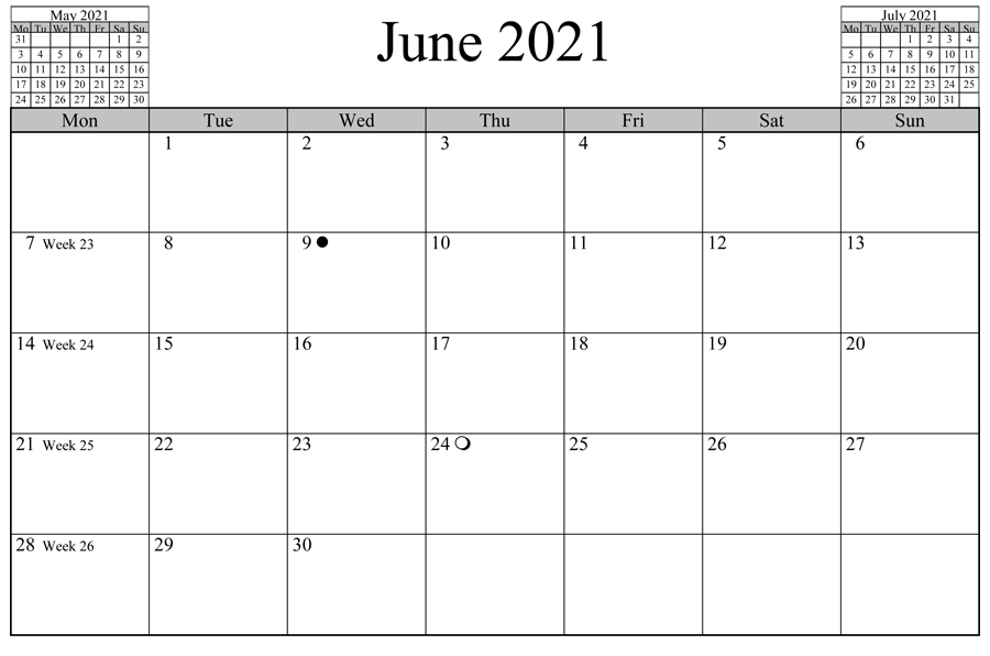 June 2021 Calendar Printable Wiki