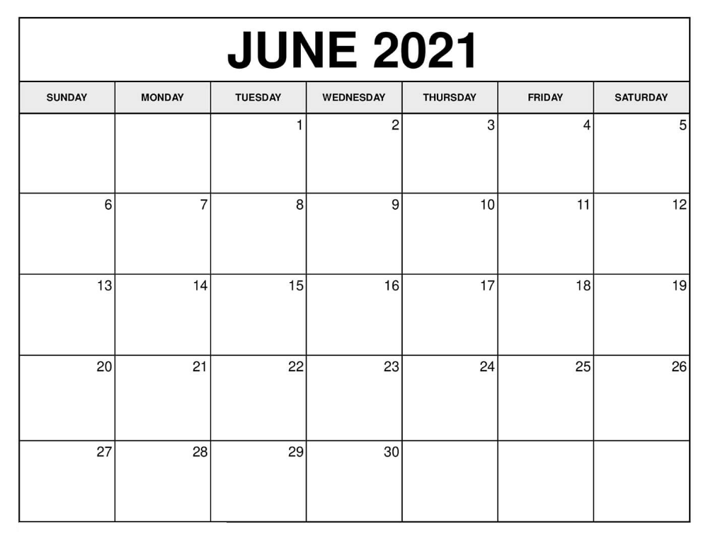 June 2021 Calendar With Holidays India