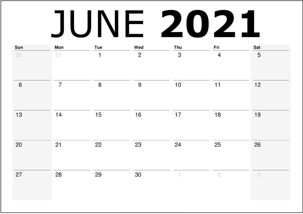 June Calendar 2021 PDF