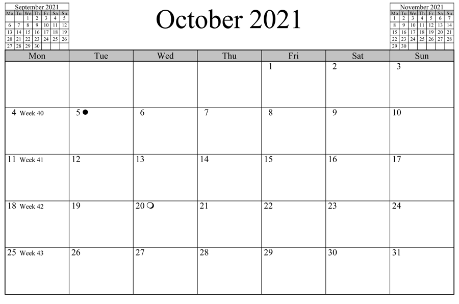 October 2021 Calendar Telugu PDF