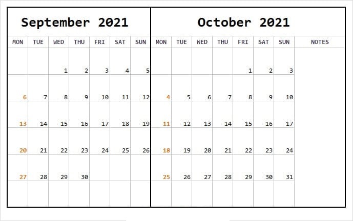 October 2021 Calendar Template Bootstrap Free