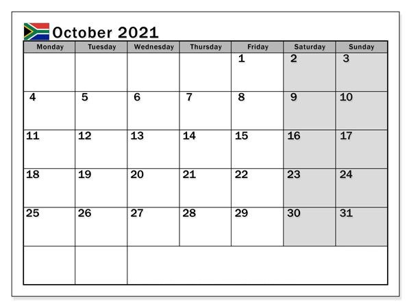 October 2021 Printable Calendar Word With Notes