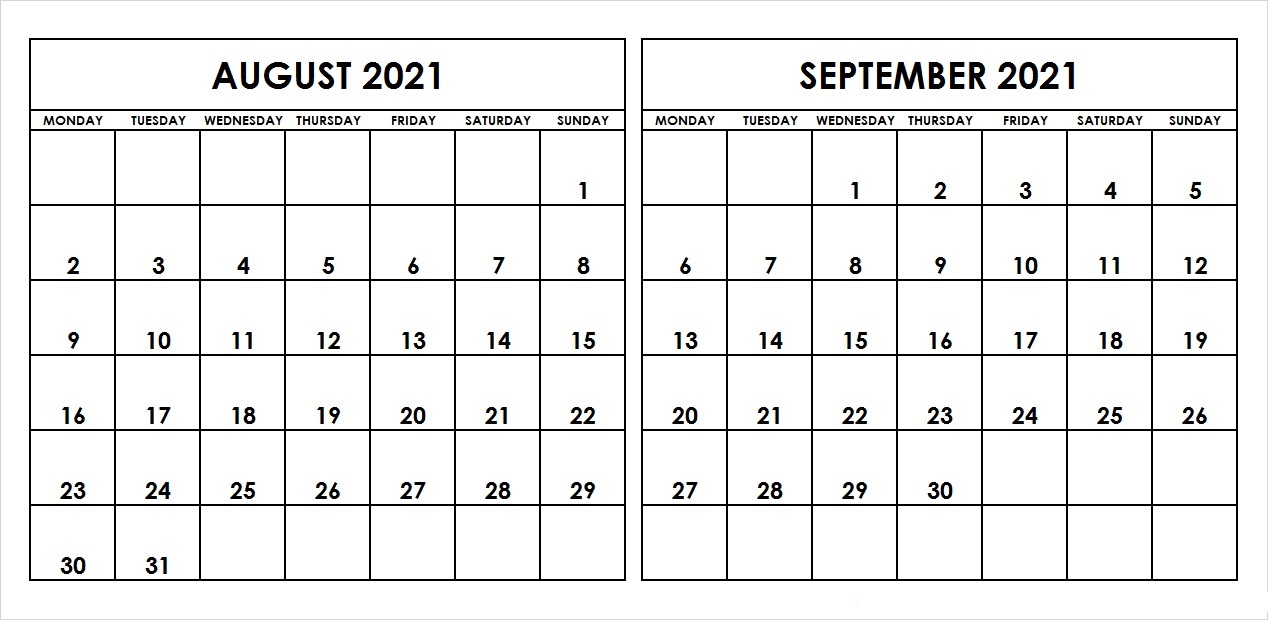 September 2021 Calendar Template Google Drive