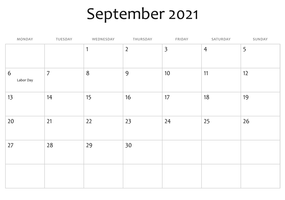 September 2021 Islamic Calendar