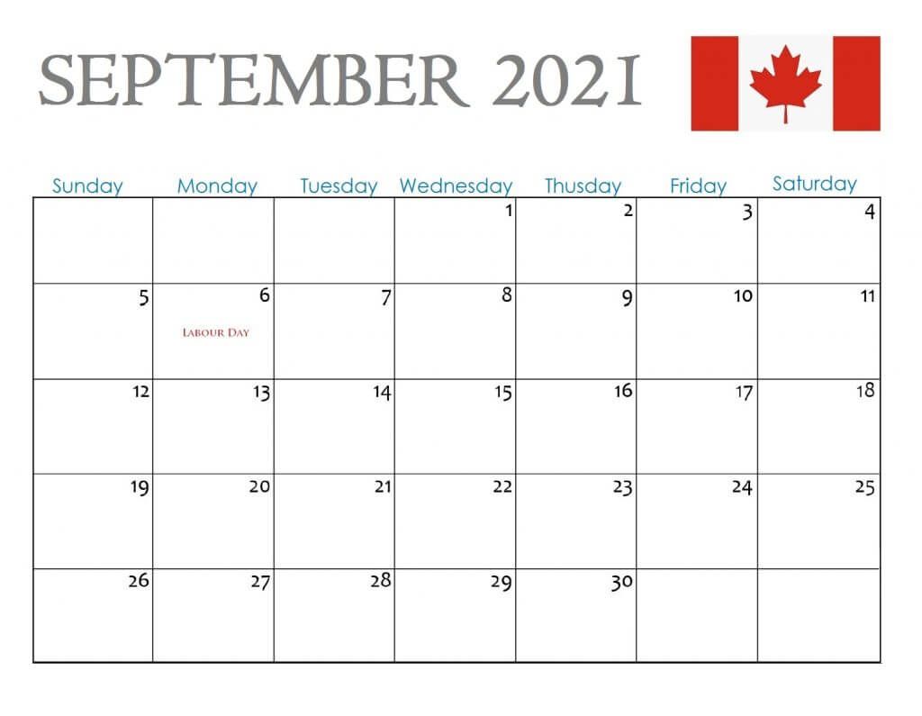 September 2021 Printable Calendar Large Boxes
