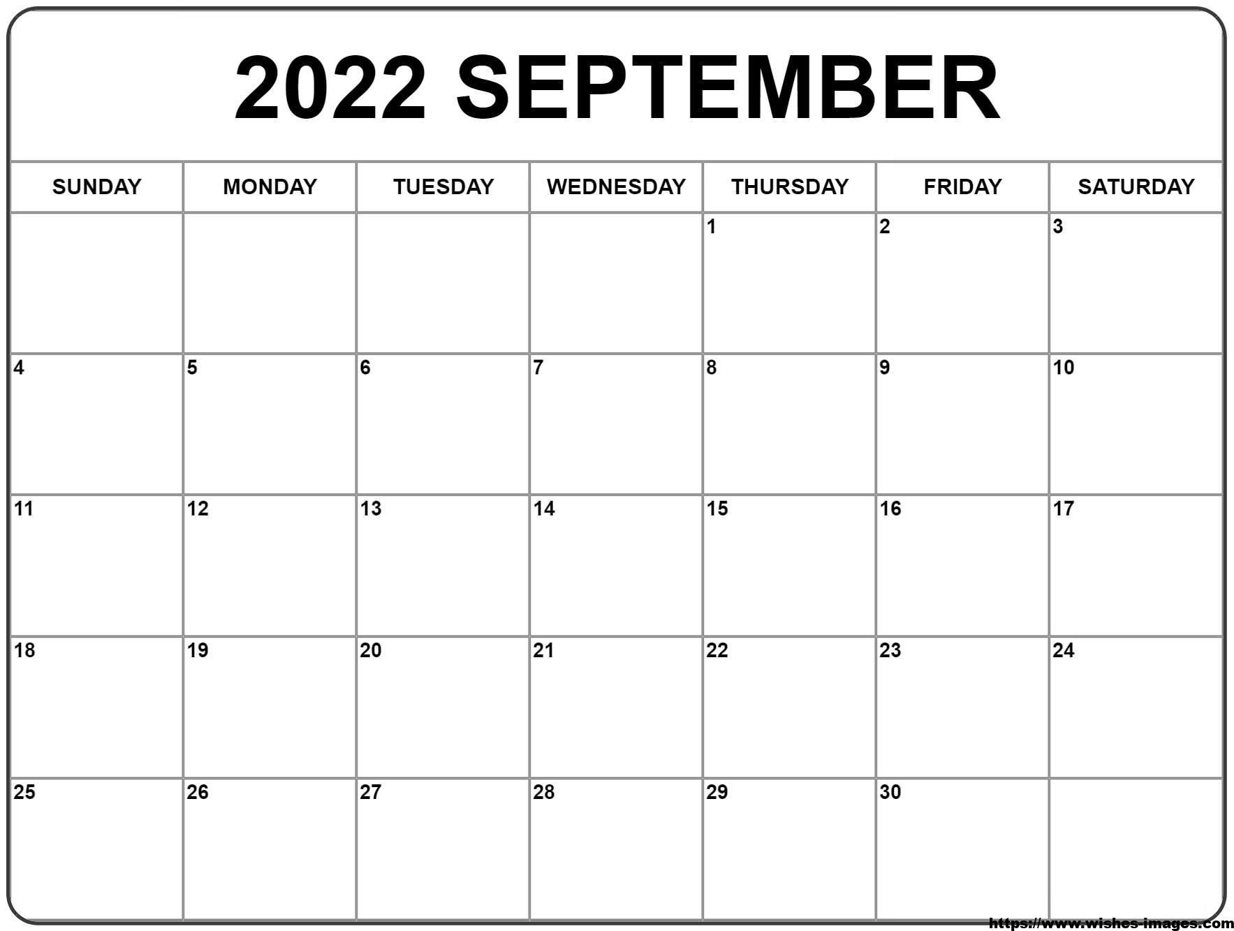 2022 Calendar Printable UK