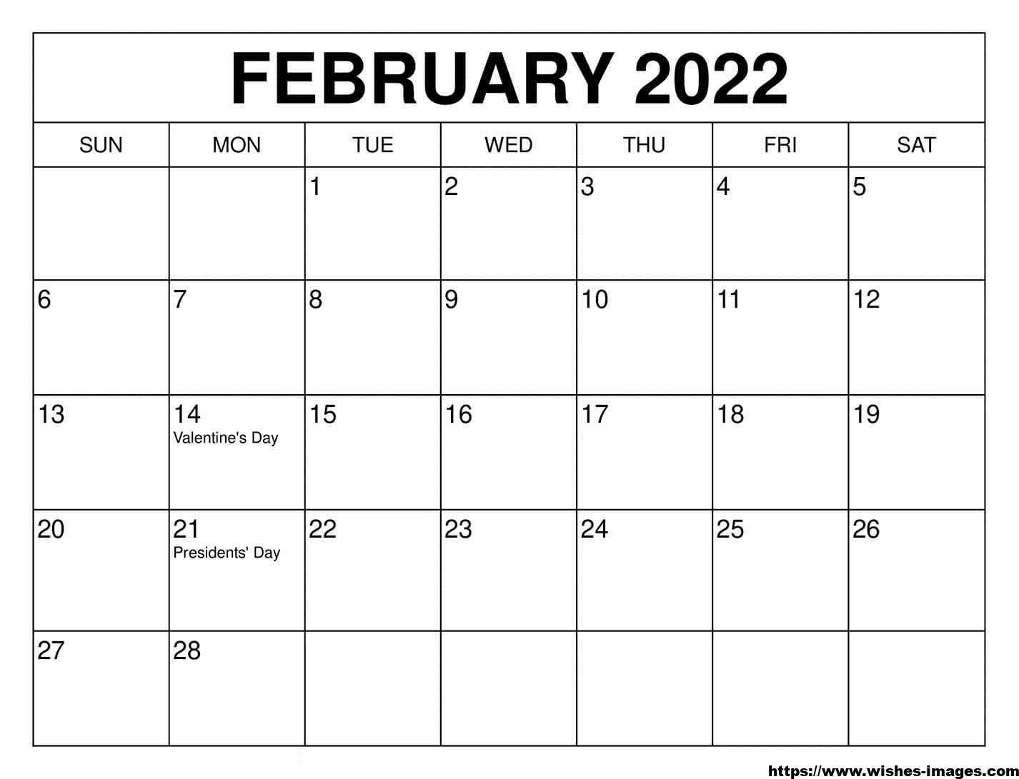 2022 Free Calendar Template