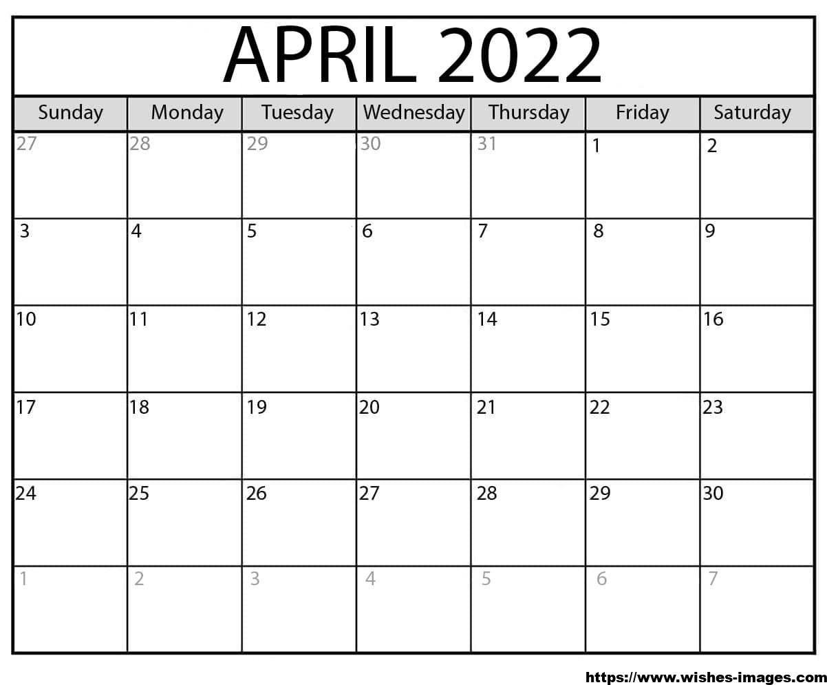 2022 Monthly Calendar Printable