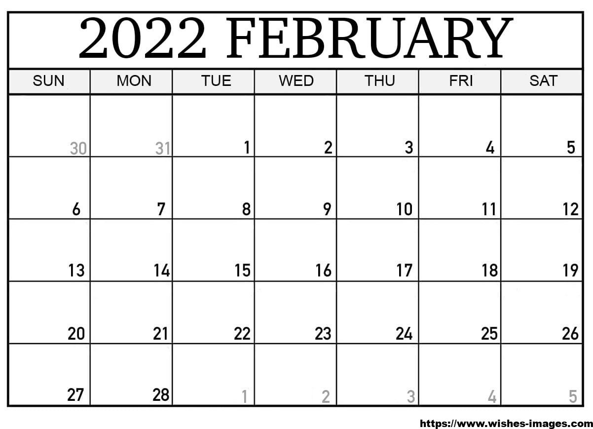 2022 Monthly Calendar Template