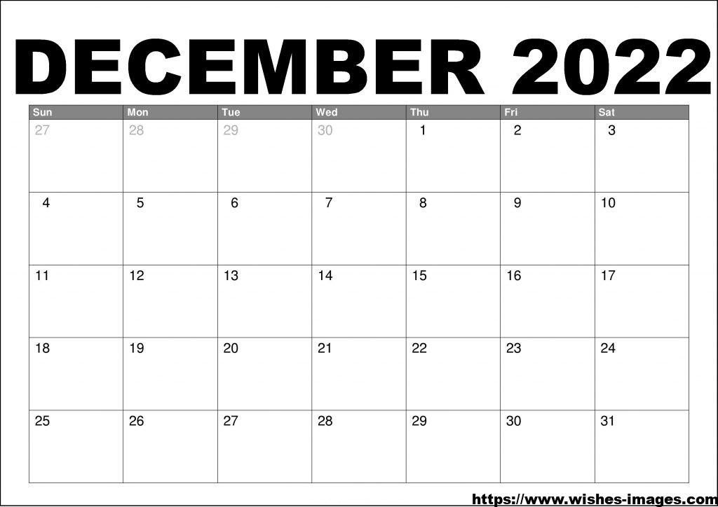 2022 Monthly Calendar with Holidays