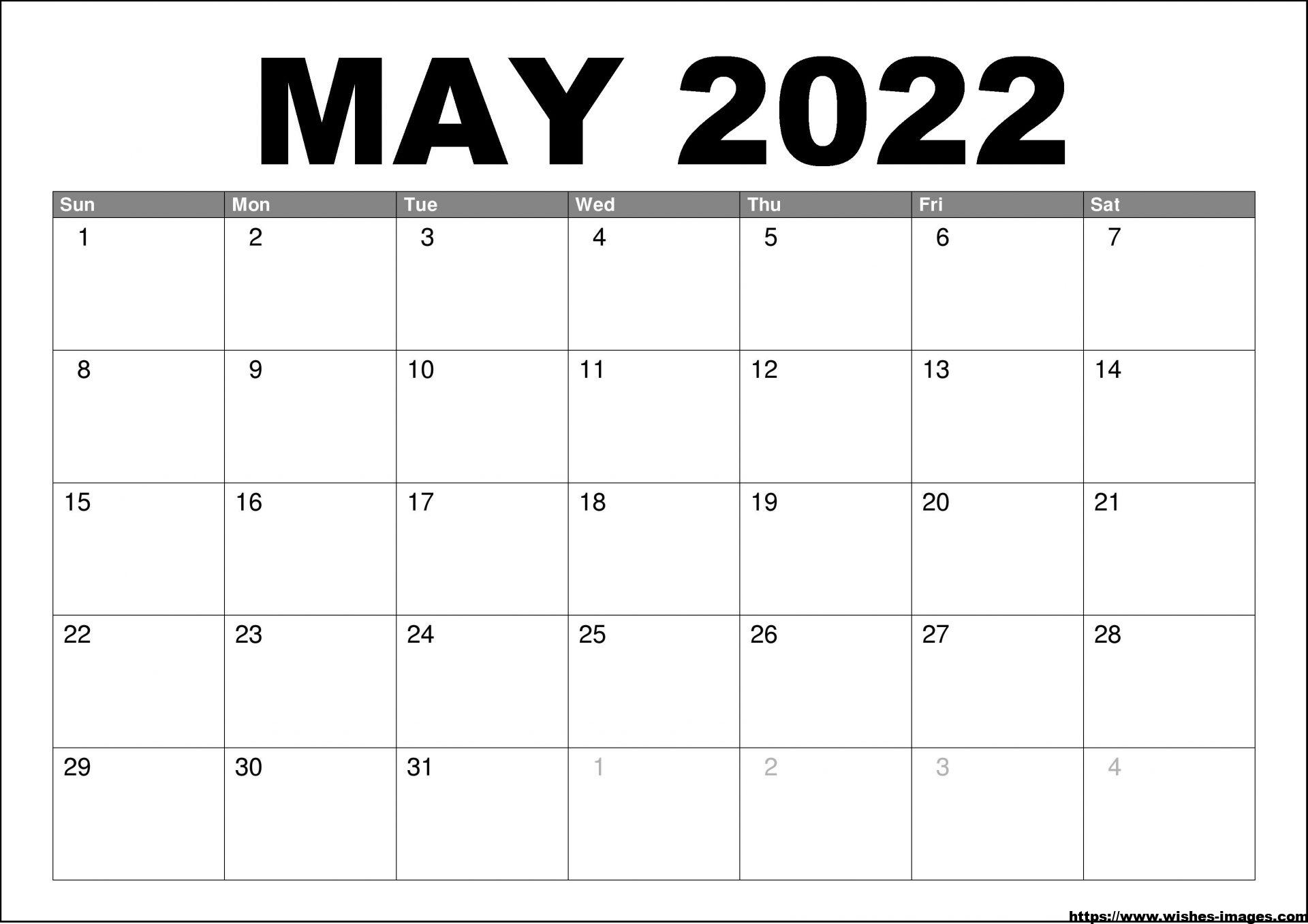 2022 Printable Calendar One Page PDF