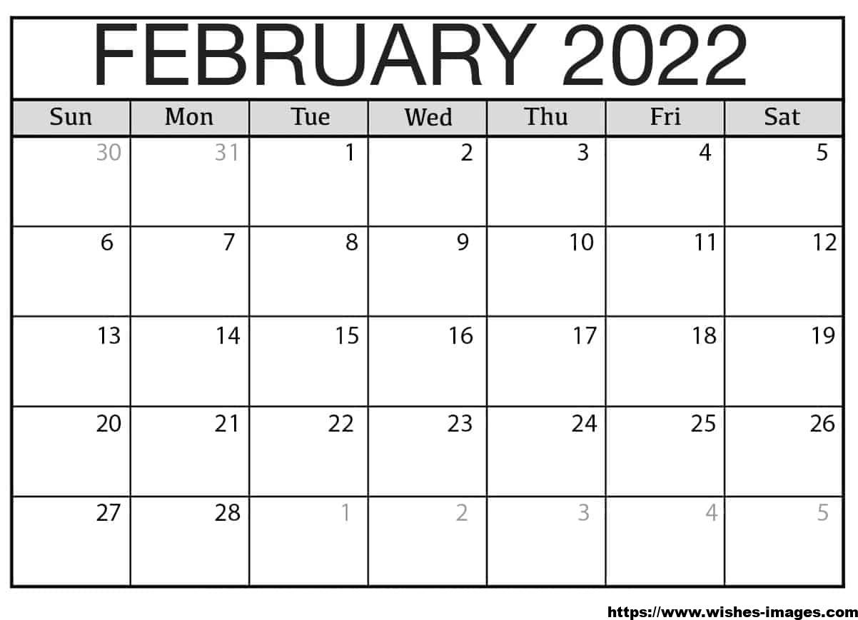 2022 Printable Calendar One Page portrait