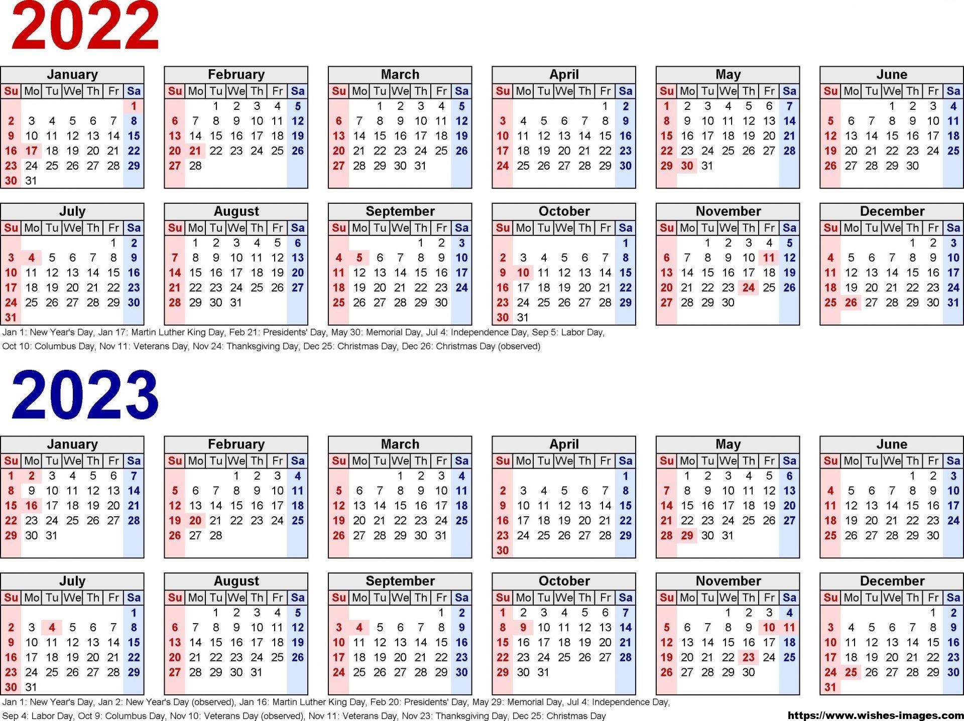 Google Sheet 2022 Calendar Template
