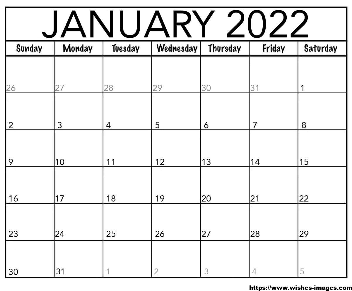 Printable 2022 Calendar UK